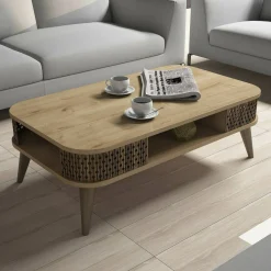 Tavolino da salotto Cigno, 105x60h35 cm,<Dmora Clearance