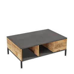 Tavolino da salotto Dalbertoagostinell, 90x60 h33 cm, Quercia e Antracite<Dmora Sale