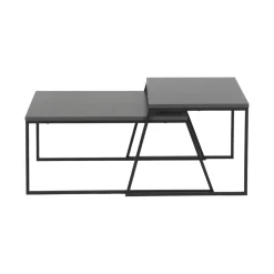 Tavolino da salotto Dbassin, 88x50 h38 cm, Antracite e Nero<Dmora Clearance