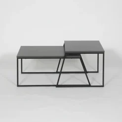 Tavolino da salotto Dbassin, 88x50 h38 cm, Antracite e Nero<Dmora Clearance