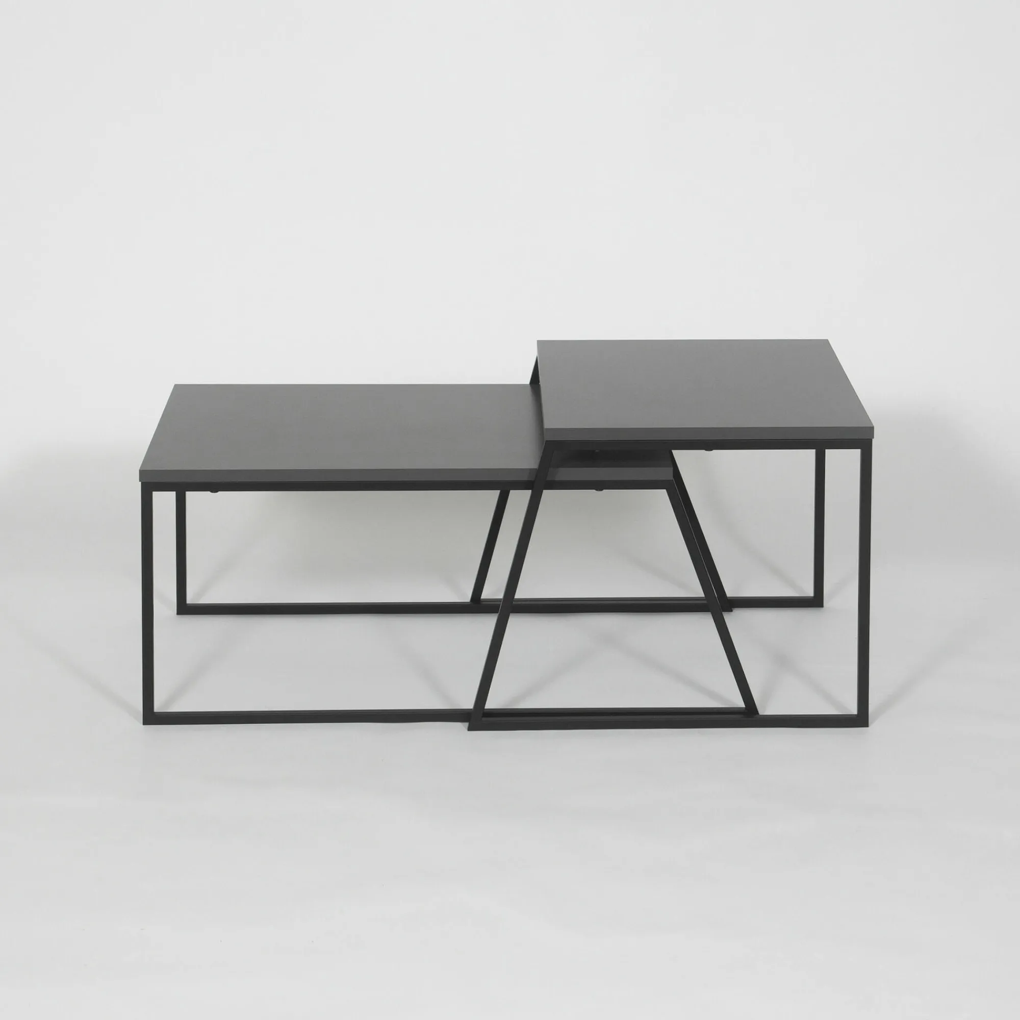 Tavolino da salotto Dbassin, 88x50 h38 cm, Antracite e Nero<Dmora Clearance