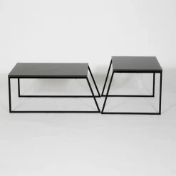 Tavolino da salotto Dbassin, 88x50 h38 cm, Antracite e Nero<Dmora Clearance