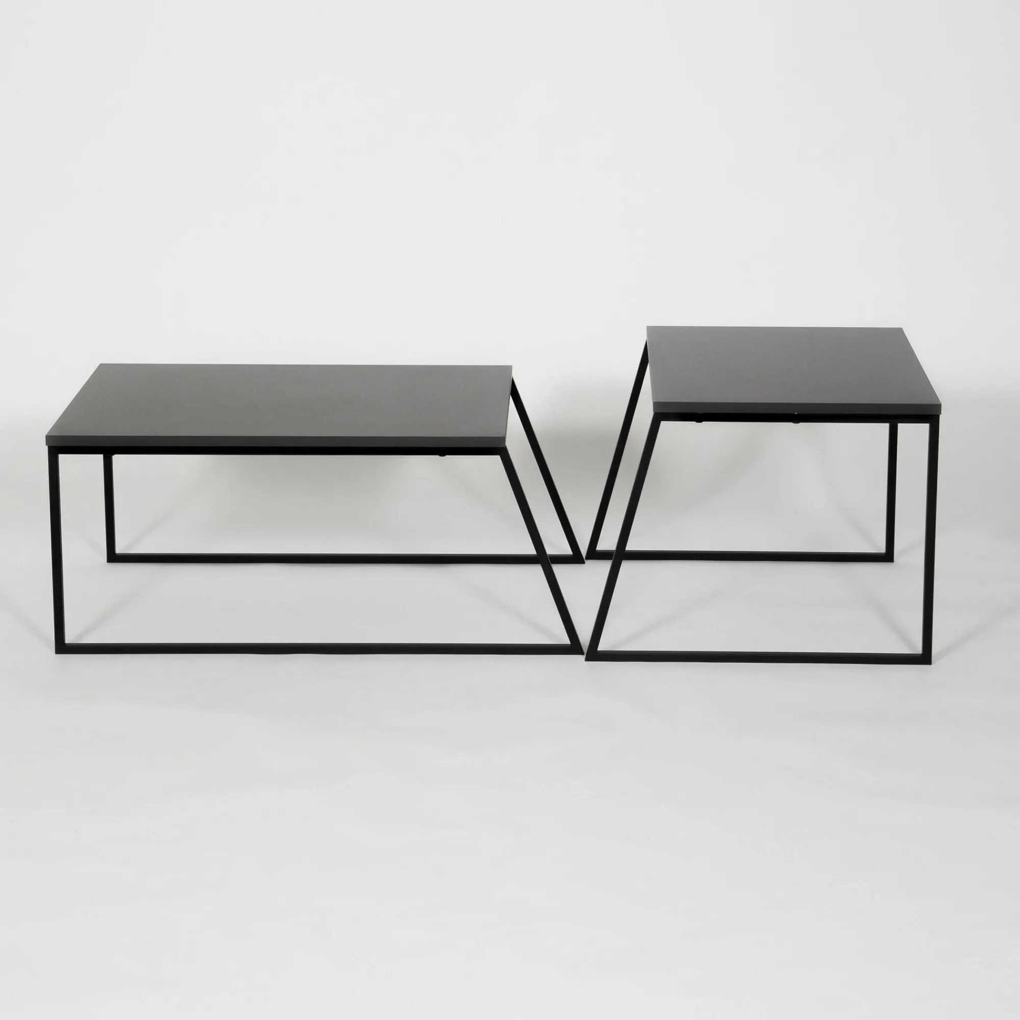 Tavolino da salotto Dbassin, 88x50 h38 cm, Antracite e Nero<Dmora Clearance