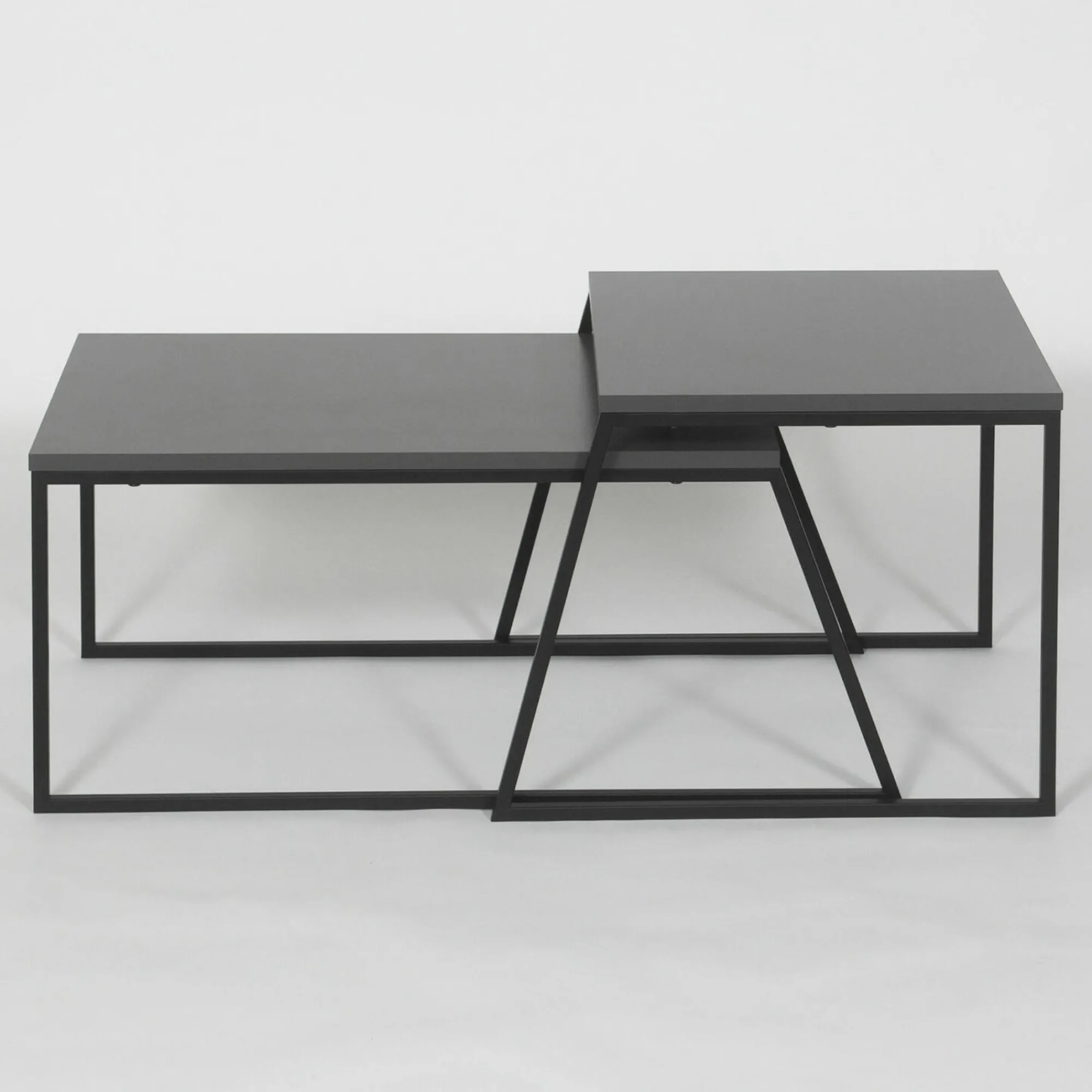 Tavolino da salotto Dbassin, 88x50 h38 cm, Antracite e Nero<Dmora Clearance
