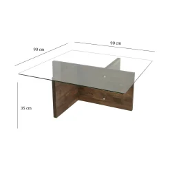 Tavolino da salotto Dhabi, 90x90h35 cm,<Dmora Store