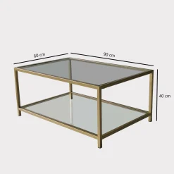 Tavolino da salotto Djureski, 90x60h40 cm,<Dmora Best