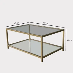 Tavolino da salotto Djureski, 90x60h40 cm,<Dmora Best