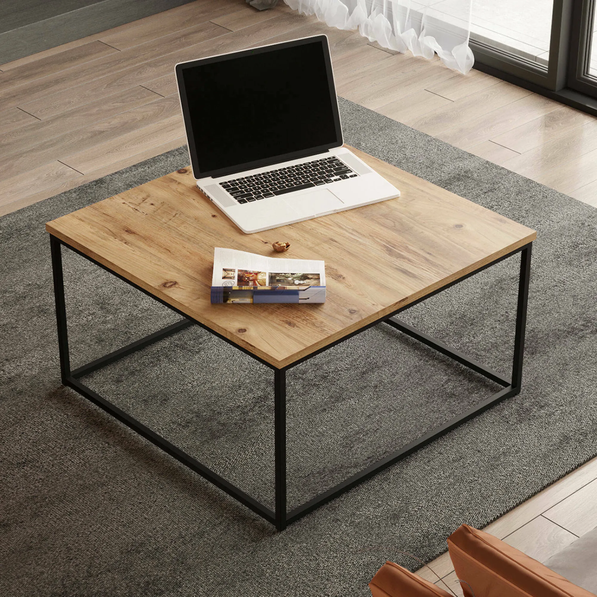 Tavolino da salotto Dkristianse, 72x72 h40 cm,<Dmora Store