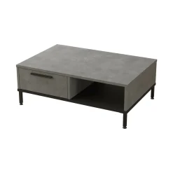 Tavolino da salotto Dmakoumbo, 90x60 h32 cm, Argento e Nero<Dmora Clearance