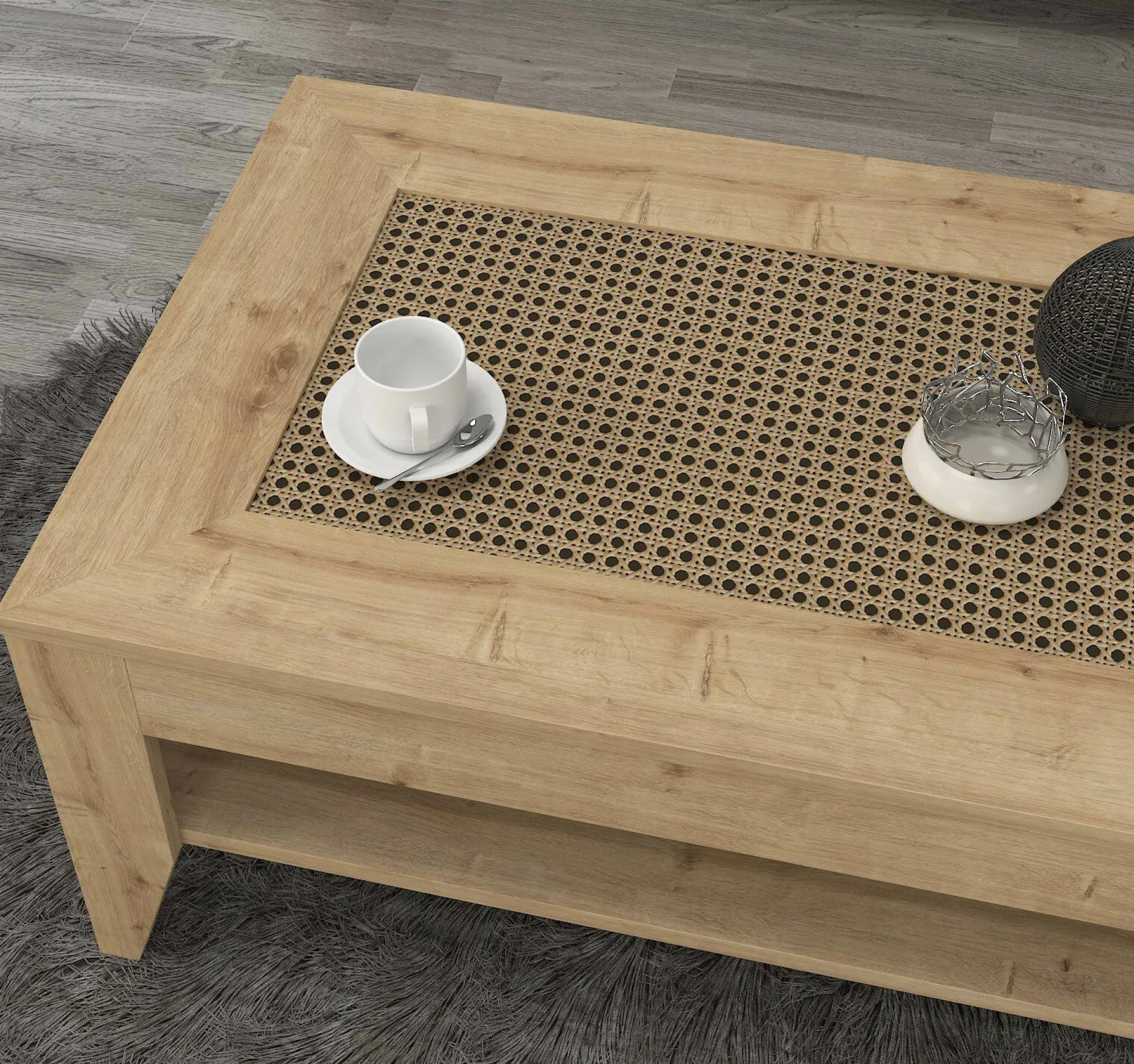 Tavolino da salotto Dmarchitell, 90x60 h40 cm,<Dmora Shop
