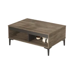 Tavolino da salotto Dmkhitarya, 90x60 h41 cm, Marrone e Antracite<Dmora Fashion