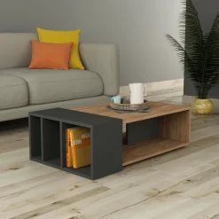 Tavolino da salotto Dmonteris, 102x60 h32 cm, Quercia e Antracite<Dmora Best Sale