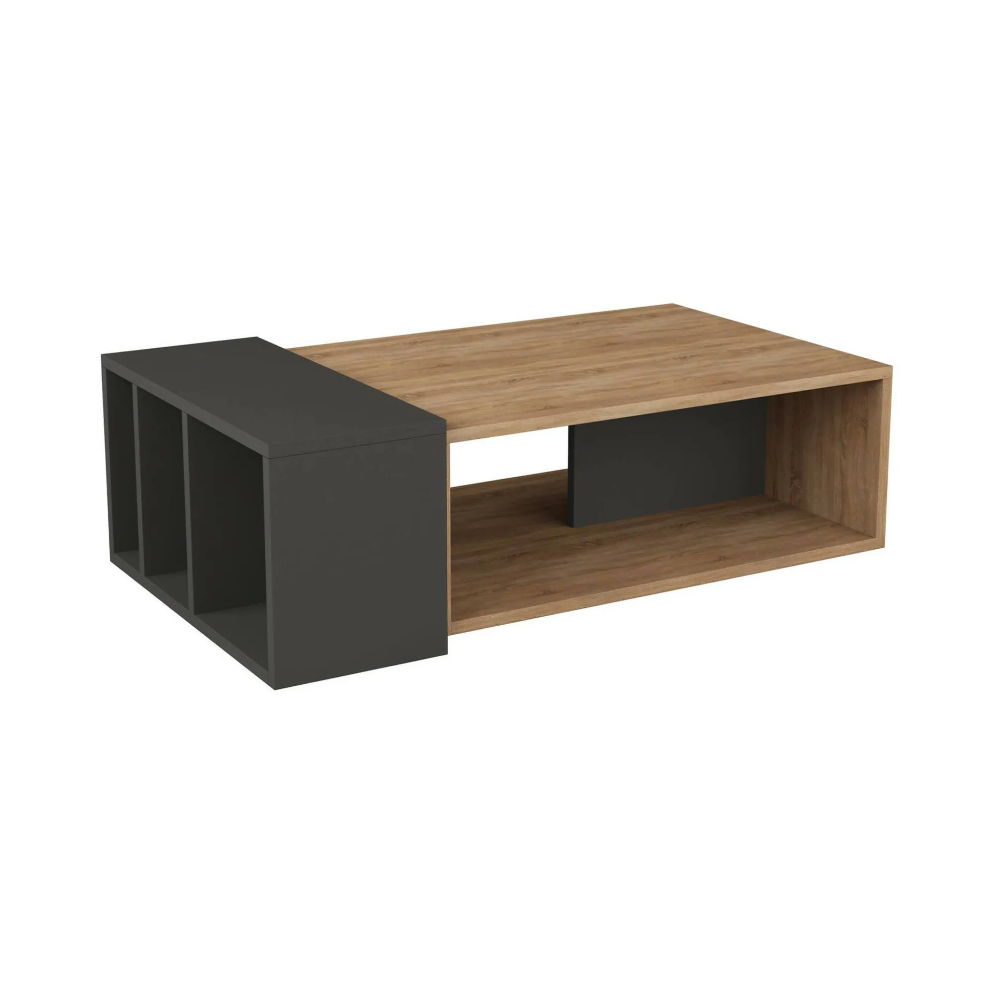 Tavolino da salotto Dmonteris, 102x60 h32 cm, Quercia e Antracite<Dmora Best Sale