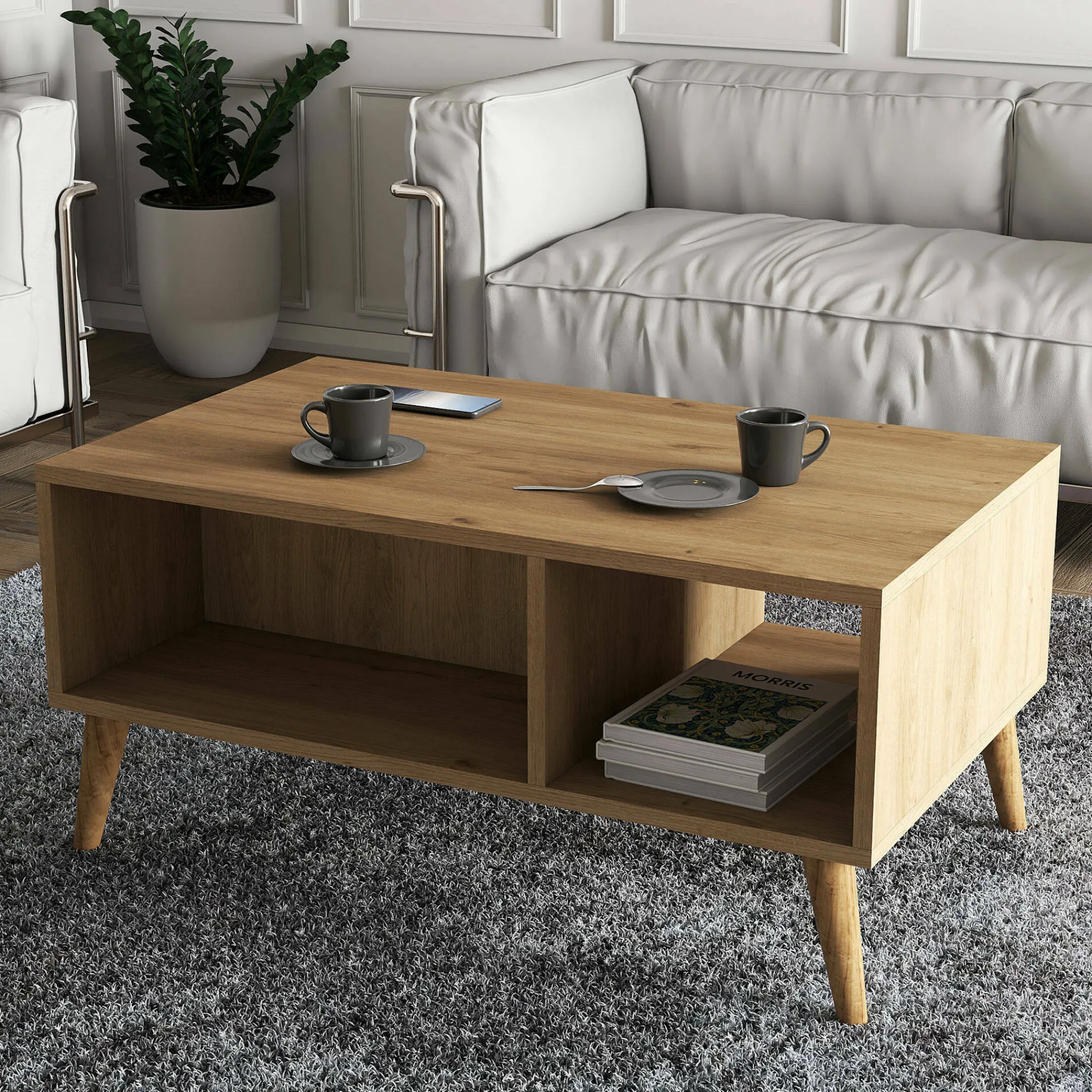 Tavolino da salotto Dnapolitan, 90x42 h54 cm,<Dmora Cheap