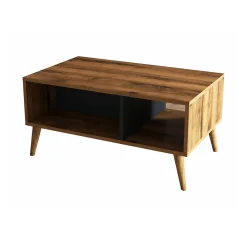 Tavolino da salotto Dnapolitan, 90x42 h54 cm, Noce e Antracite<Dmora Best Sale