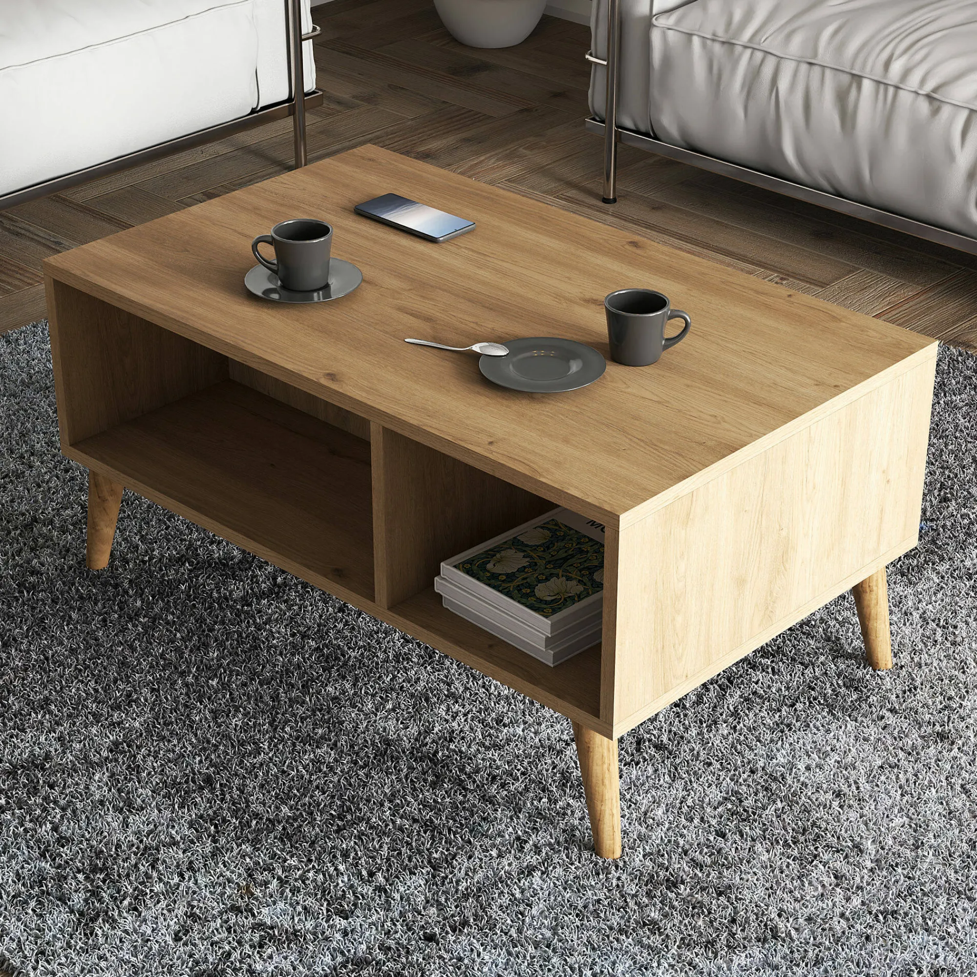 Tavolino da salotto Dnapolitan, 90x42 h54 cm,<Dmora Cheap