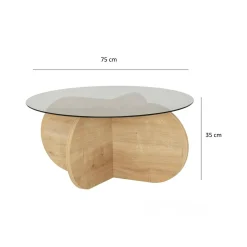 Tavolino da salotto Doliveir, 75x75h35 cm,<Dmora Flash Sale