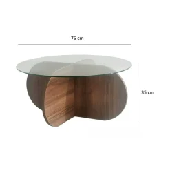 Tavolino da salotto Doliveir, 75x75h35 cm,<Dmora Outlet