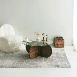 Tavolino da salotto Doliveir, 75x75h35 cm,<Dmora Outlet