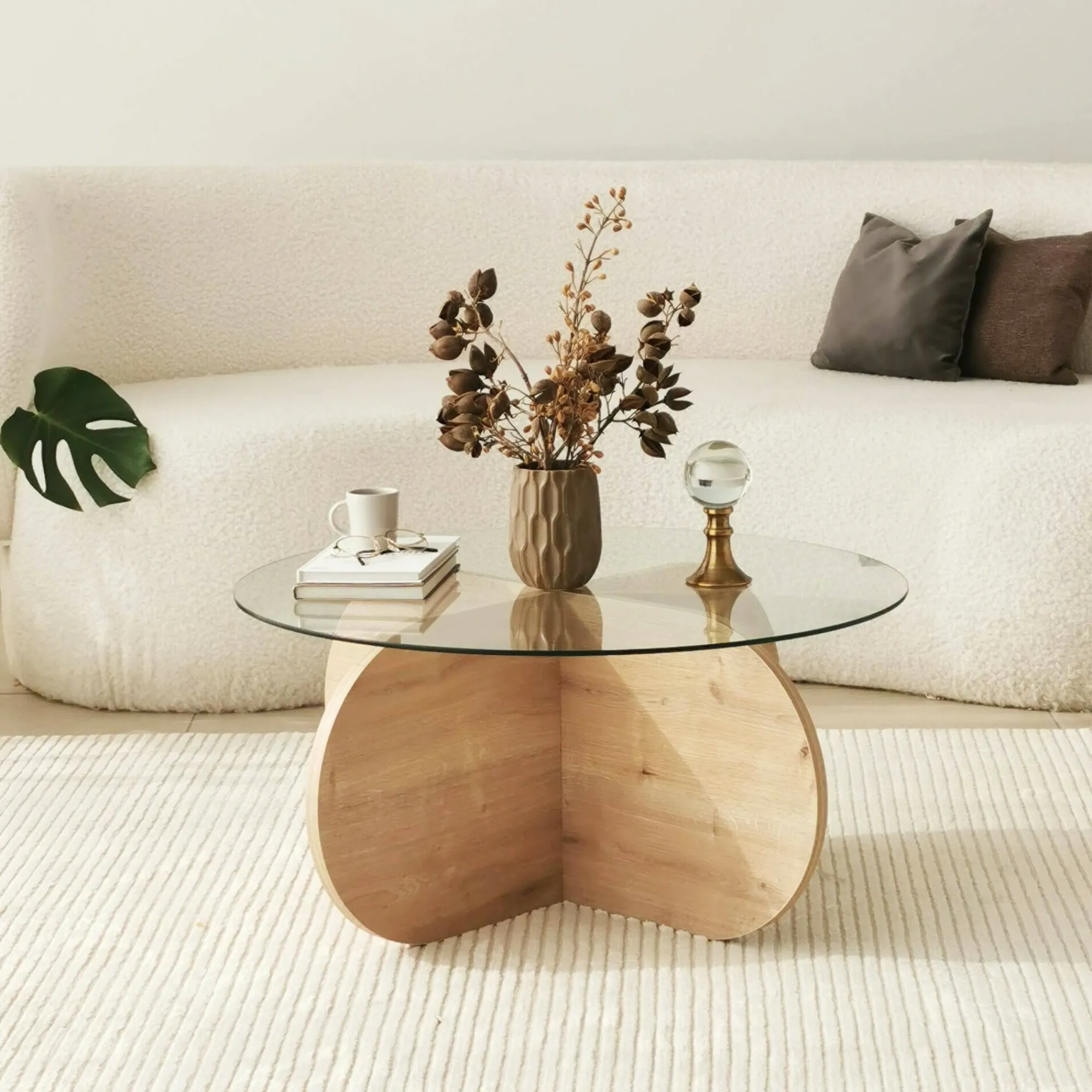 Tavolino da salotto Doliveir, 75x75h35 cm,<Dmora Fashion