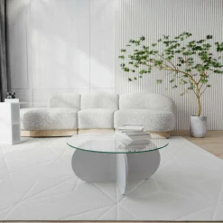 Tavolino da salotto Doliveir, 75x75h35 cm,<Dmora Best