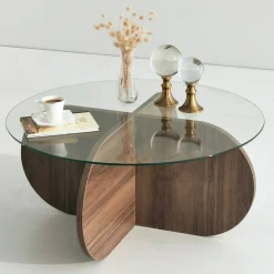 Tavolino da salotto Doliveir, 75x75h35 cm,<Dmora Outlet