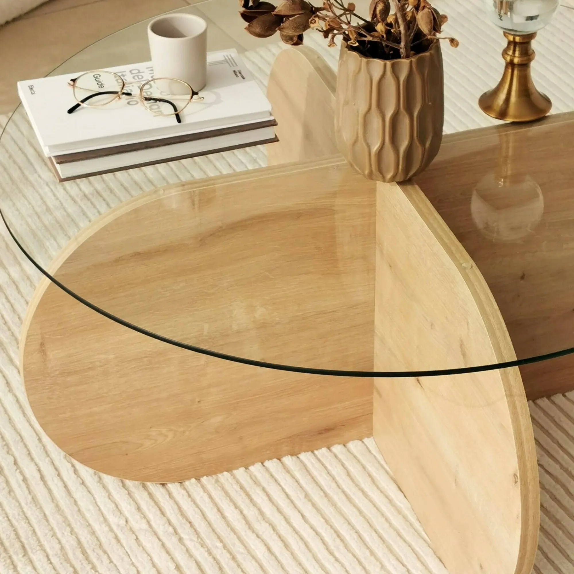 Tavolino da salotto Doliveir, 75x75h35 cm,<Dmora Fashion