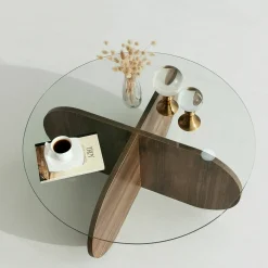 Tavolino da salotto Doliveir, 75x75h35 cm,<Dmora Outlet