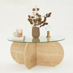 Tavolino da salotto Doliveir, 75x75h35 cm,<Dmora Fashion