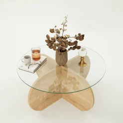 Tavolino da salotto Doliveir, 75x75h35 cm,<Dmora Fashion