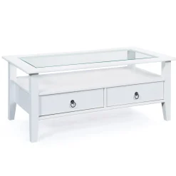 Tavolino da salotto Dorsten, Tavolo basso da caffè, Portariviste per divano, Ripiano da soggiorno, 115x60 h45 cm,<Dmora Cheap