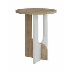Tavolino da salotto Dpa, 40x40h47 cm, Rovere e Bianco<Dmora Best