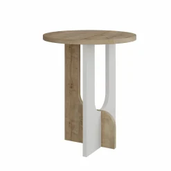 Tavolino da salotto Dpa, 40x40h47 cm, Rovere e Bianco<Dmora Best