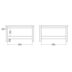 Tavolino da salotto Dvalzani, 81x81 h45 cm,<Dmora Best