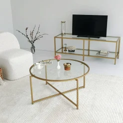 Tavolino da salotto Ecaterina, 83x83h40 cm,<Dmora Hot