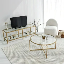 Tavolino da salotto Ecaterina, 83x83h40 cm,<Dmora Hot