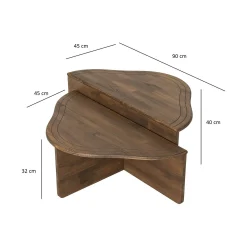 Tavolino da salotto Emiri, 90x90h40 cm,<Dmora Hot