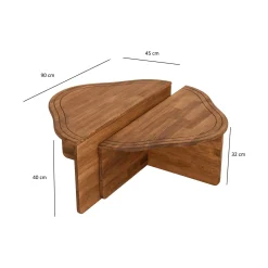 Tavolino da salotto Emiri, 90x90h40 cm,<Dmora Best