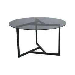 Tavolino da salotto Esperia, 75x75h42 cm, Tortora e Nero<Dmora Store