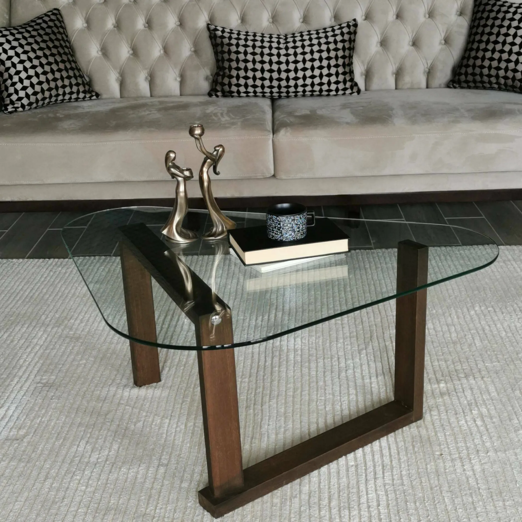 Tavolino da salotto Eufrasia, 96x81h41 cm,<Dmora Sale