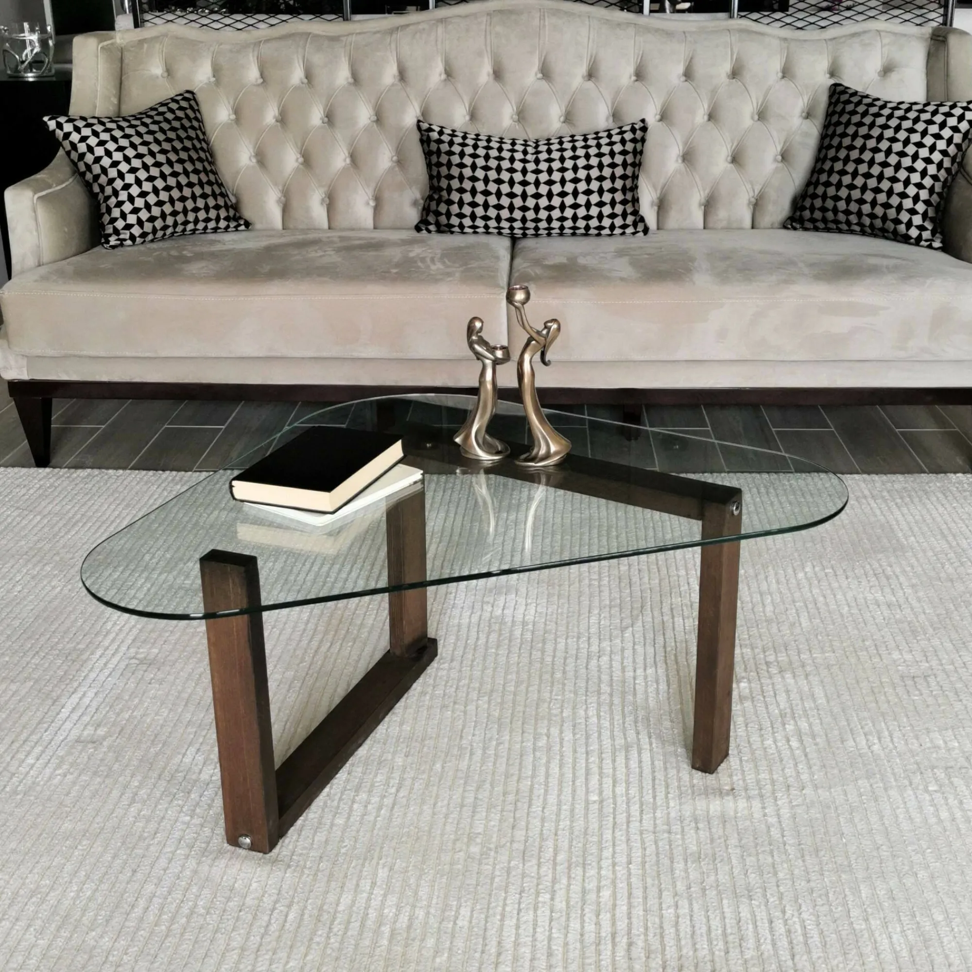 Tavolino da salotto Eufrasia, 96x81h41 cm,<Dmora Sale