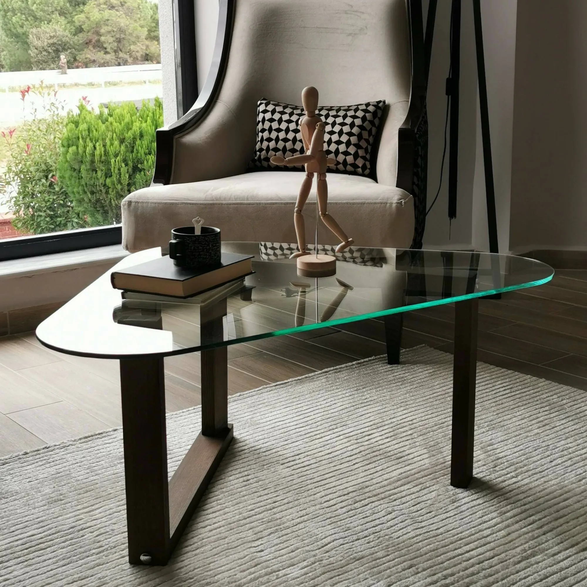 Tavolino da salotto Eufrasia, 96x81h41 cm,<Dmora Sale
