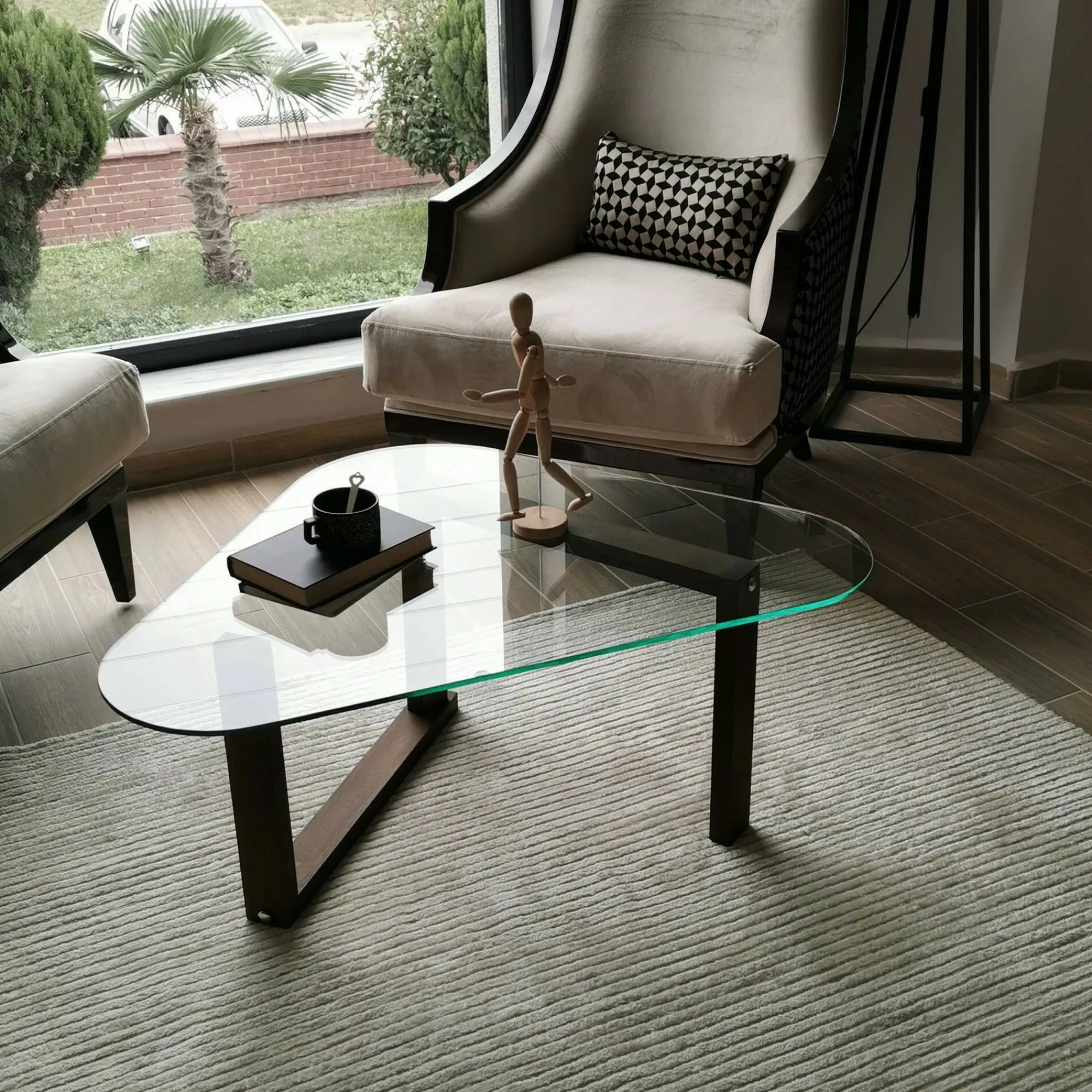Tavolino da salotto Eufrasia, 96x81h41 cm,<Dmora Sale