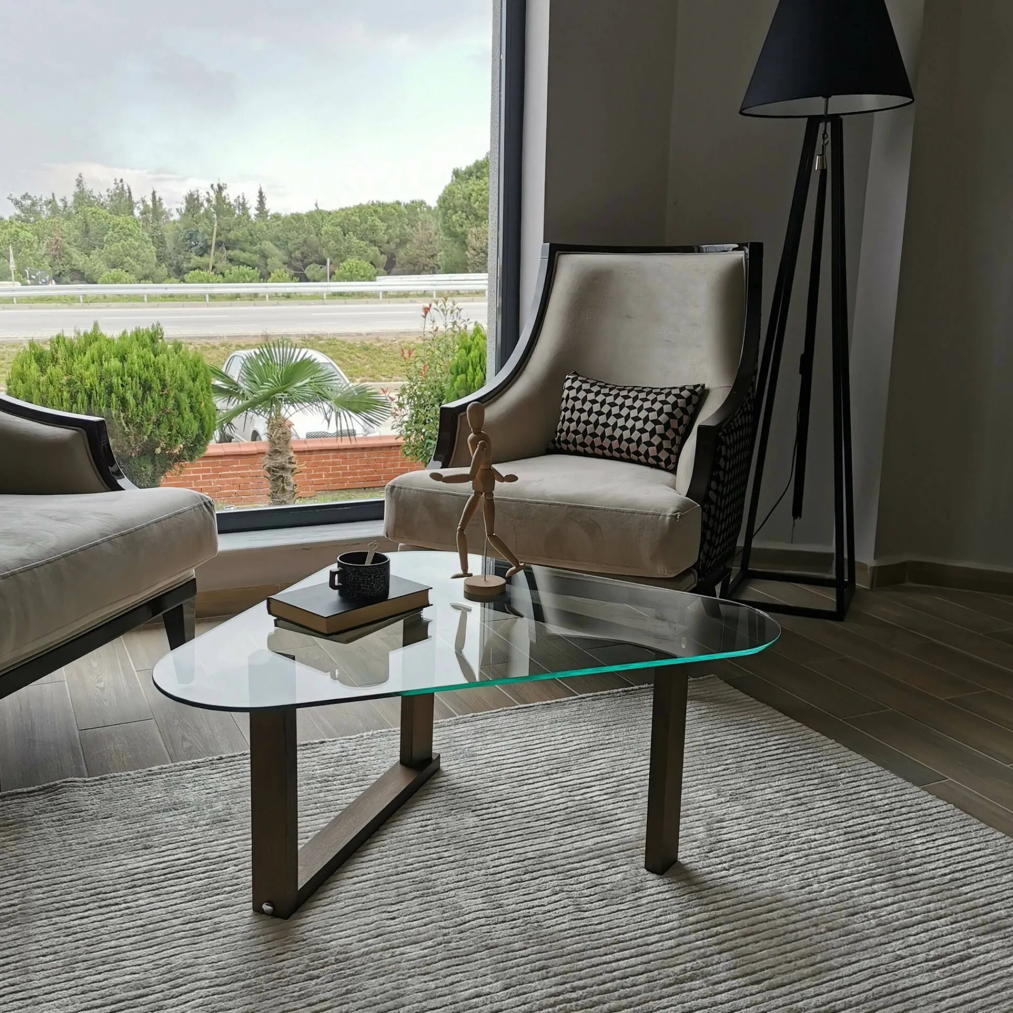 Tavolino da salotto Eufrasia, 96x81h41 cm,<Dmora Sale