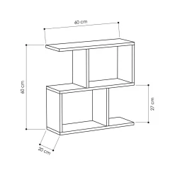 Tavolino da salotto Fabrizia, 60x20h60 cm,<Dmora New