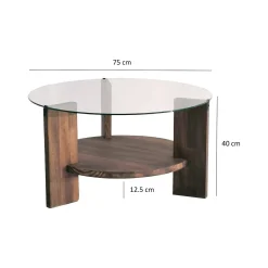 Tavolino da salotto Felino, 75x75h40 cm,<Dmora Cheap
