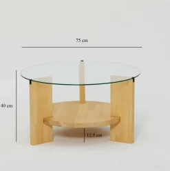 Tavolino da salotto Felino, 75x75h40 cm,<Dmora Cheap