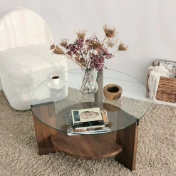 Tavolino da salotto Felino, 75x75h40 cm,<Dmora Cheap