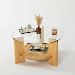 Tavolino da salotto Felino, 75x75h40 cm,<Dmora Cheap