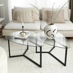 Tavolino da salotto Flora, 82x58h40 cm,<Dmora Discount
